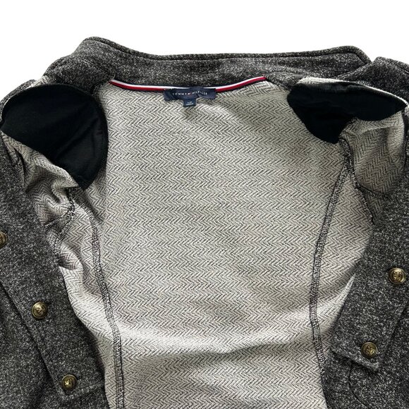 Women's Blazer / Jacket Grey Size L Large Tommy Hilfiger Military Band. - Picture 8 of 14